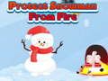თამაში დაიცავით Snowman ცეცხლისგან  ონლაინ
