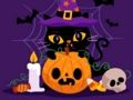 თამაში ხუჭუჭა ჰელოუინის კატები jigsaw ონლაინ