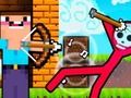 თამაში Noob Archer vs Stickman Zombie ონლაინ