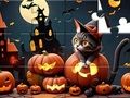 თამაში Jigsaw Puzzle: ჰელოუინის კატა  ონლაინ