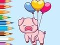 თამაში საღებარი წიგნი: Balloon Pig  ონლაინ