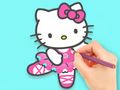 თამაში საღებარი წიგნი: Hello Kitty Dancing  ონლაინ