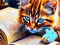 თამაში Jigsaw Puzzle: კატის კითხვა ონლაინ
