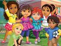 თამაში Jigsaw Puzzle: დორა ქალაქში  ონლაინ