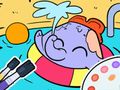 თამაში საღებარი წიგნი: Elephant Swim  ონლაინ