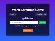 თამაში Word Scramble თამაშის გამოწვევა  ონლაინ