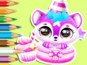 თამაში საღებარი წიგნი: Baby Fluff- ის დაბადების დღე  ონლაინ