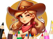 თამაში საღებარი წიგნი: Cowgirl  ონლაინ