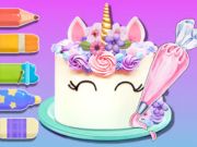 თამაში საღებარი წიგნი: Unicorn Cake  ონლაინ