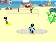 თამაში Stickman Beach ფრენბურთი ონლაინ