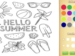 თამაში Hello Summer Coloring Book for Kids ონლაინ