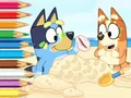თამაში Coloring Book: Bluey On The Beach ონლაინ