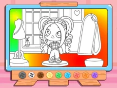 თამაში Coloring Book: Avatar Girl Dress Up Shopping ონლაინ