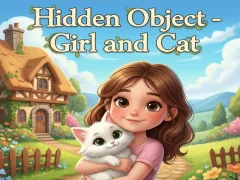 თამაში Hidden Object - Girl and Cat ონლაინ