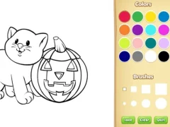 თამაში Halloween Coloring Book ონლაინ