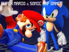 თამაში Super Mario & Sonic FNF Dance ონლაინ