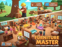 თამაში Furniture Master – Build Your Furniture Stor ონლაინ