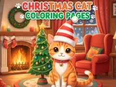 თამაში Christmas Cat Coloring Pages ონლაინ