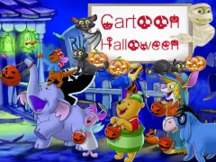 თამაში Cartoon Halloween Slide Puzzle ონლაინ