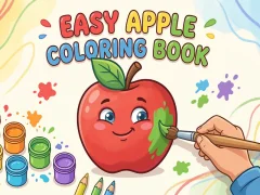 თამაში Easy Apple Coloring Book ონლაინ