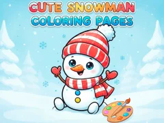 თამაში Cute Snowman Coloring Pages ონლაინ