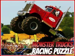 თამაში Monster Trucks Racing Puzzle ონლაინ
