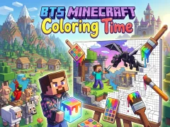 თამაში BTS Minecraft Coloring Time ონლაინ
