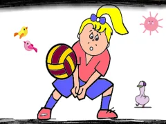 თამაში Volleyball Fun Coloring ონლაინ
