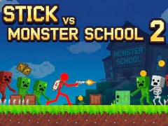 თამაში Stick vs Monster School 2 ონლაინ