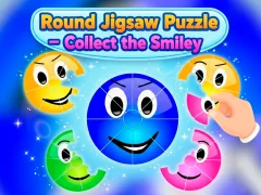 თამაში Round jigsaw Puzzle - Collect the Smiley ონლაინ