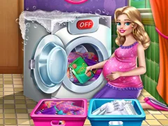 თამაში Mommy washing clothes ონლაინ