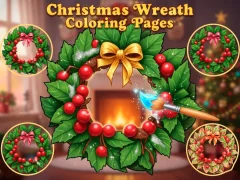 თამაში Christmas Wreath Coloring Pages ონლაინ
