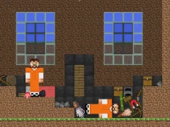თამაში Escape from the prison in Mineblock! Destruction! ონლაინ