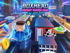 თამაში Boxhead Highway Runner Game ონლაინ