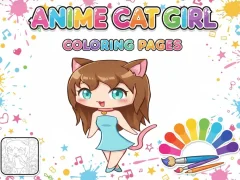 თამაში Anime Cat Girl Coloring Pages ონლაინ