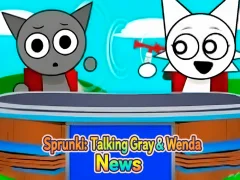 თამაში Sprunki: Talking Gray & Wenda News ონლაინ