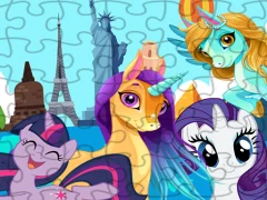 თამაში Unicorns Travel The World Puzzle ონლაინ
