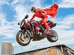 თამაში Real Motorbike Super Hero Stunt 3D ონლაინ