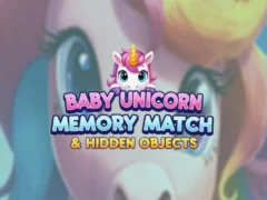 თამაში Baby Unicorn Memory Match & Hidden Objects ონლაინ