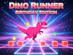 თამაში Dino Runner Birthday Edition ონლაინ