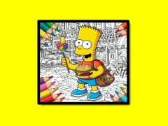 თამაში Back To School Simpsons Coloring Book ონლაინ