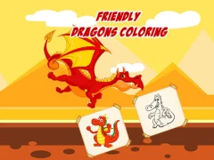 თამაში Friendly Dragons Coloring ონლაინ