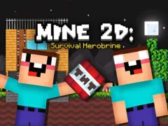 თამაში Mine 2D Survival Herobrine ონლაინ