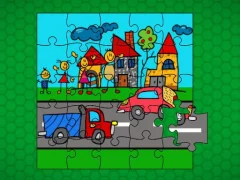 თამაში Stick Family Fun Time Jigsaw ონლაინ
