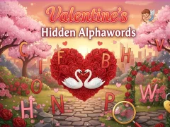 თამაში Valentine's Hidden Alphawords ონლაინ