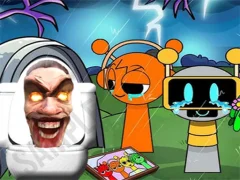 თამაში Sprunki Castle Panic Skibidi Toilet ონლაინ