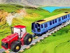 თამაში Chain Tractor Train Towing Game 3D ონლაინ