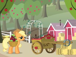 თამაში ჩემი პატარა პონი Applejack- ის ვაშლის მოსავალი ონლაინ