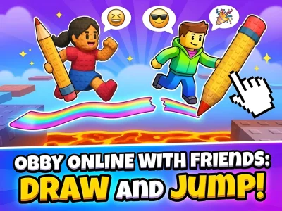 თამაში Obby online with friends: Draw and Jump! ონლაინ