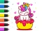 თამაში Coloring Book: Unicorn Cupcake ონლაინ